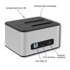 Qoltec Stacja dokująca dysków 2xHDD/SSD | 2.5/3.5 SATA | USB 3.0 |    Klonowanie